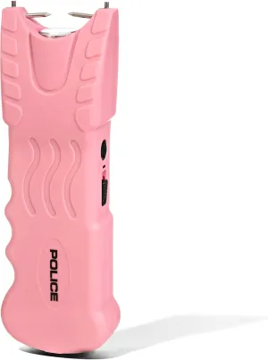 POLICE Stun Gun for Self Defense 916 – High Voltage Rechargeable with LED Flashlight, Compact & Heavy Duty – Personal Security for Women – Pink