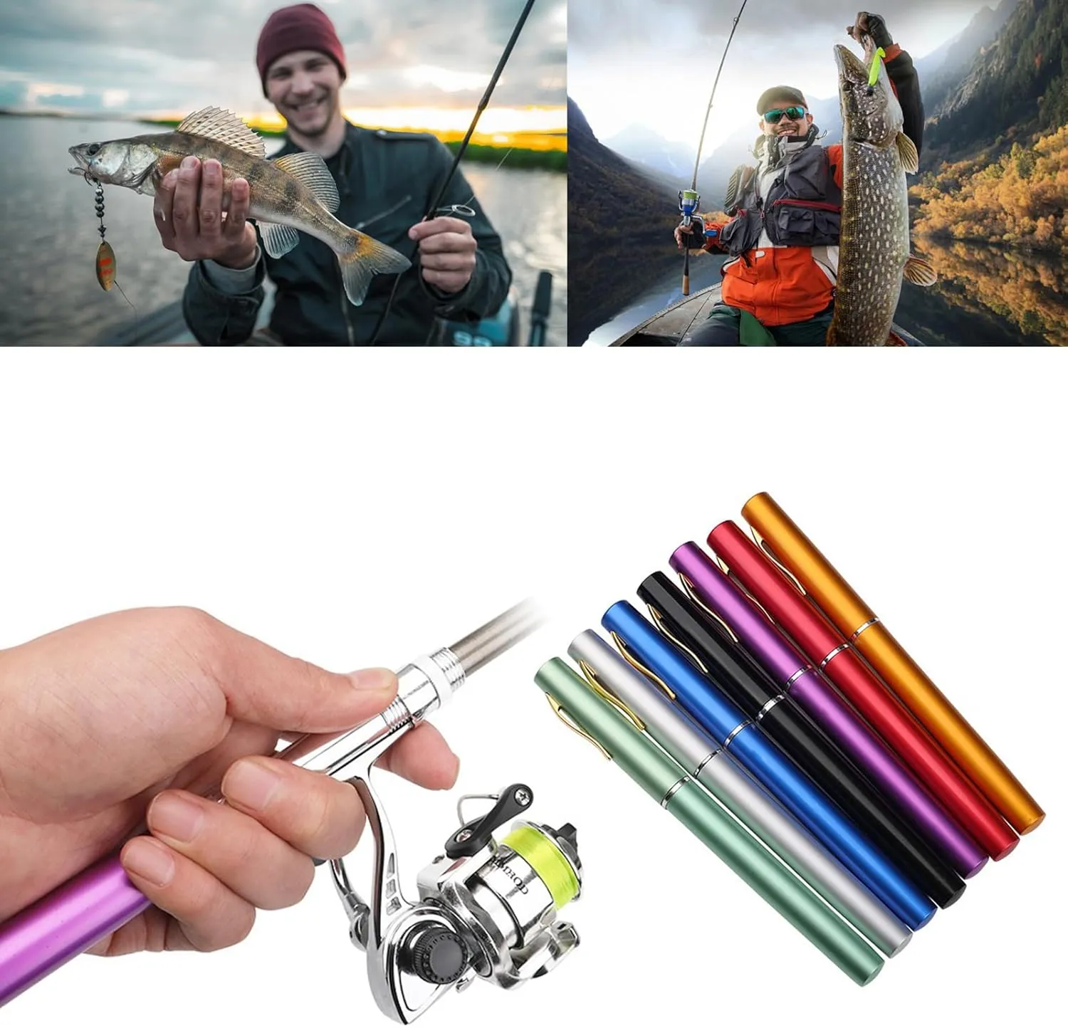 Portable Pocket Fishing Rod Telescopic Pen Shaped Fishing Rod Fishing Rod for/Freshwater Fishing