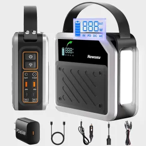 Portable Solar Power Station 270Wh/72000mAh, 268W Max Output, 2×100W USB-C PD, LiMnFePO4 Battery with Spotlight for Hiking, Traveling & Emergency, Drone Charging, Compact Power Stations