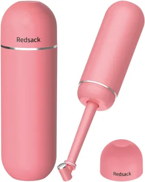 Portable Travel Bidet for Women & Men, Camping Manual Squeeze Sprayer, Leak-Proof Handheld High Pressure Water Sprayer with Storage, Postpartum Care Peri Bottle for Feminine Hygiene (Pink)