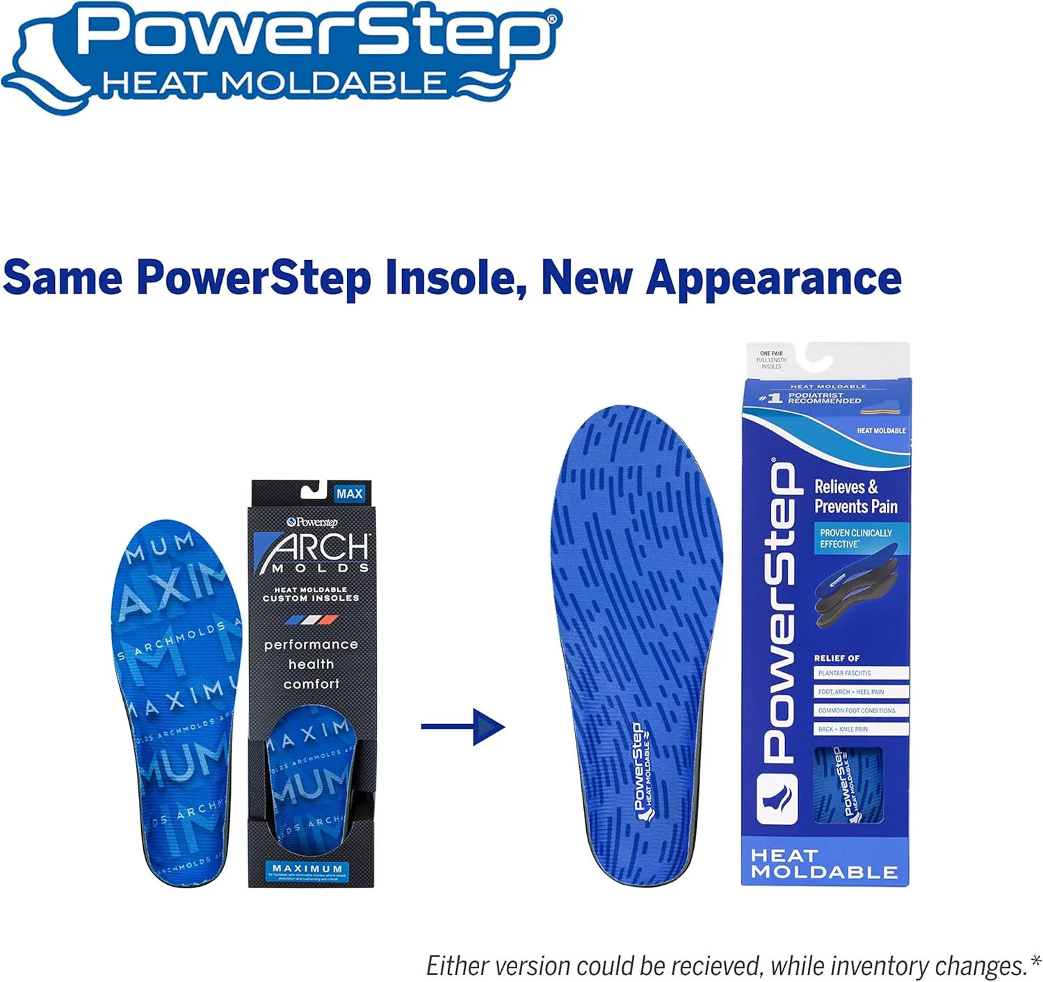 PowerStep Insoles, Custom Fit Orthotic, Molded Arch Support Insole, Exact Fit Instant Custom Orthotic for Women and Men