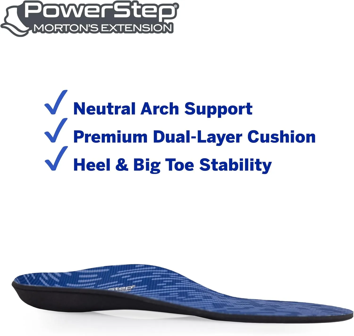 Powerstep Morton's Extension Carbon Fiber Orthotic Insole for Turf Toe, Foot Fractures, & Hallux Rigidus Plus Powerstep Clinically Proven Arch Support