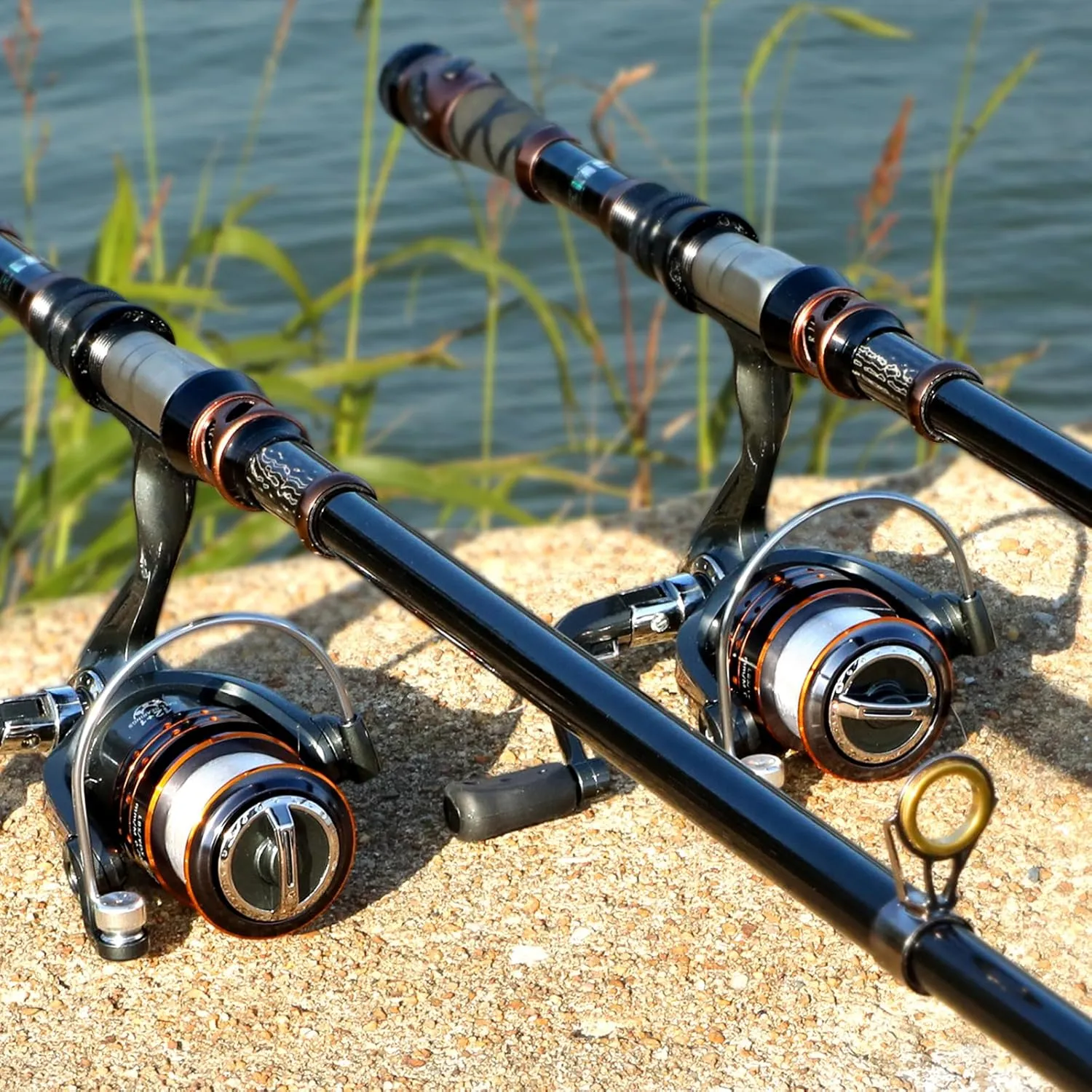 Professional 2-Rod Fishing Kit - Carbon Telescopic Rods & Tournament-Grade Reels
