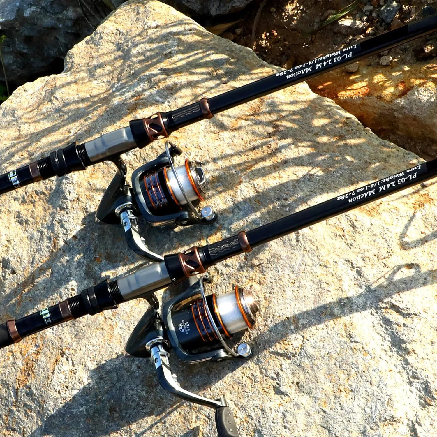 Professional 2-Rod Fishing Kit - Carbon Telescopic Rods & Tournament-Grade Reels