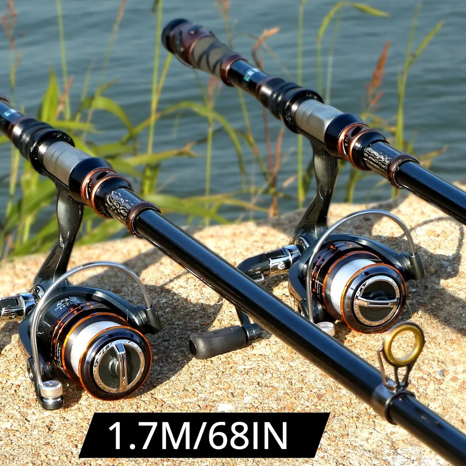 Professional 2-Rod Fishing Kit - Carbon Telescopic Rods & Tournament-Grade Reels