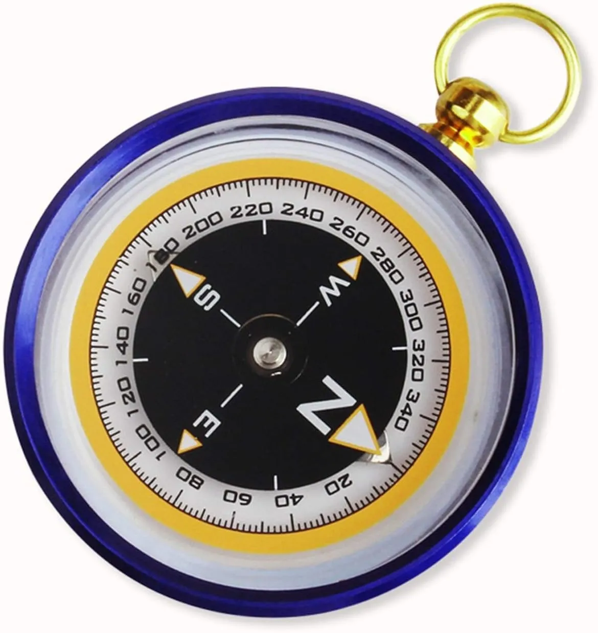 Professional Outdoor Compass, Aluminum Alloy Compass, Mini Multi-Function Children's Keychain Dial Type