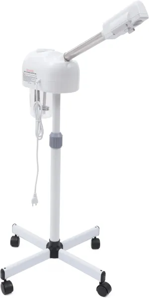 Professional Ozone Facial Steamer for Clean Skin, Facial Steamer with LCD Display,Timer Function, Adjustable Height & Rolling Wheels for Esthetician, Use at Home & Salon, Spa with Hot Mist