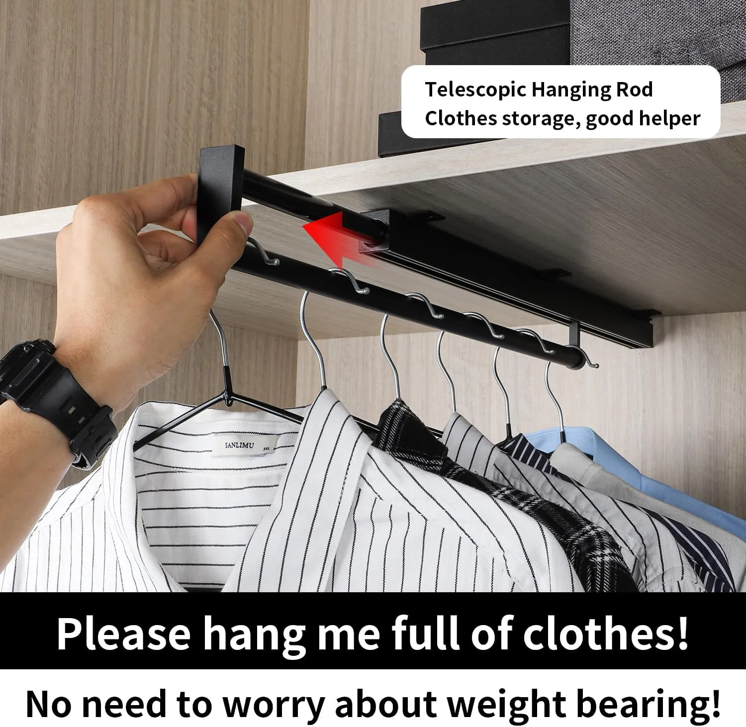 pull out closet rod pull out pants rack for closet valet rod closet black valet rods for closets 15-3/8 inch pull out telescopic trouser rack shallow cabinet organize pants and clothes