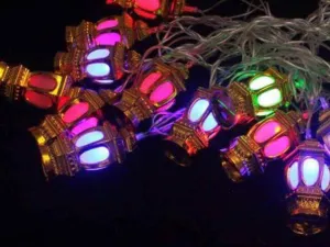 RAMADAN EID LANTERN LIGHTS 4M MULTICOLOURED STRING LIGHTS