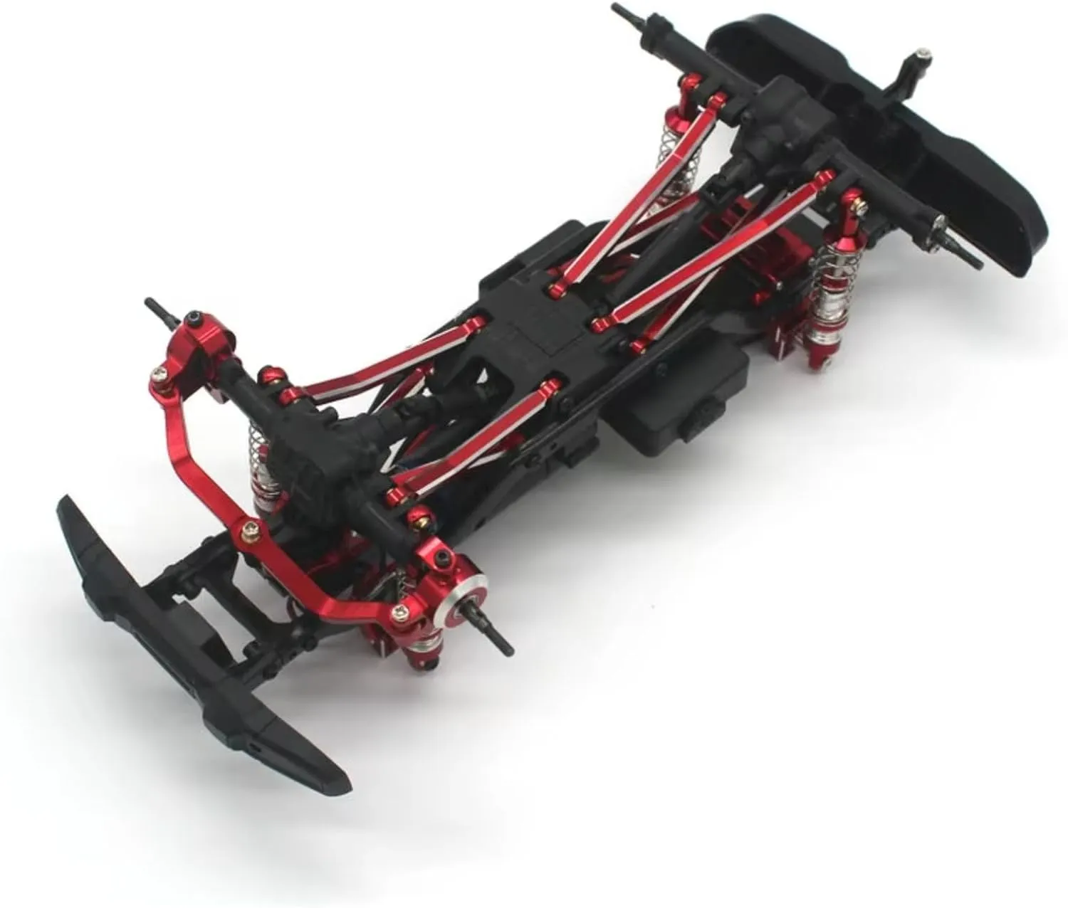 Rc Shock Absorber For JJRC C8801 C8809 AX-8560 1/18 Shock Absorber Rod Set RC Remote Control Car Accessories Tracked Vehicle Parts And Accessories Replacement(Red)
