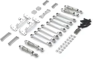 Rc Shock Absorber For MangNiu D90 D91 D96 For MN98 99S 1/12 Metal Shock Absorber Set Rc Car Tracked Vehicle Parts And Accessories Upgrade Replacement Use(Silver)