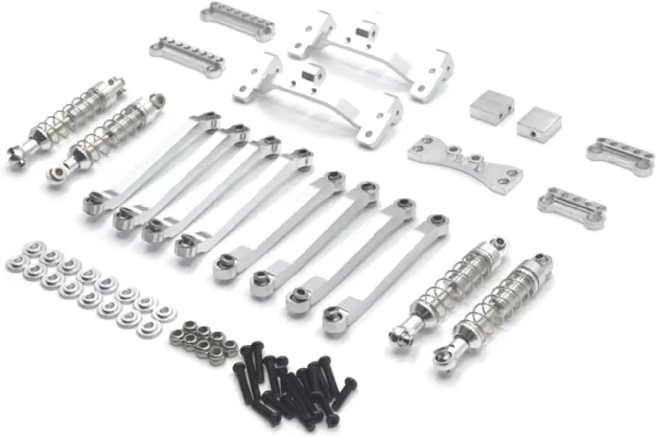 Rc Shock Absorber For MangNiu D90 D91 D96 For MN98 99S 1/12 Metal Shock Absorber Set Rc Car Tracked Vehicle Parts And Accessories Upgrade Replacement Use(Silver)