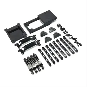 Rc Shock Absorber For Mangniu For MN78 1/12 Metal Pcb Fixed Bin Tail Bin Pull Rod Shock Absorber Pull Rod For Seat Shock Mount Set Rc Car Parts Replacement(Black)