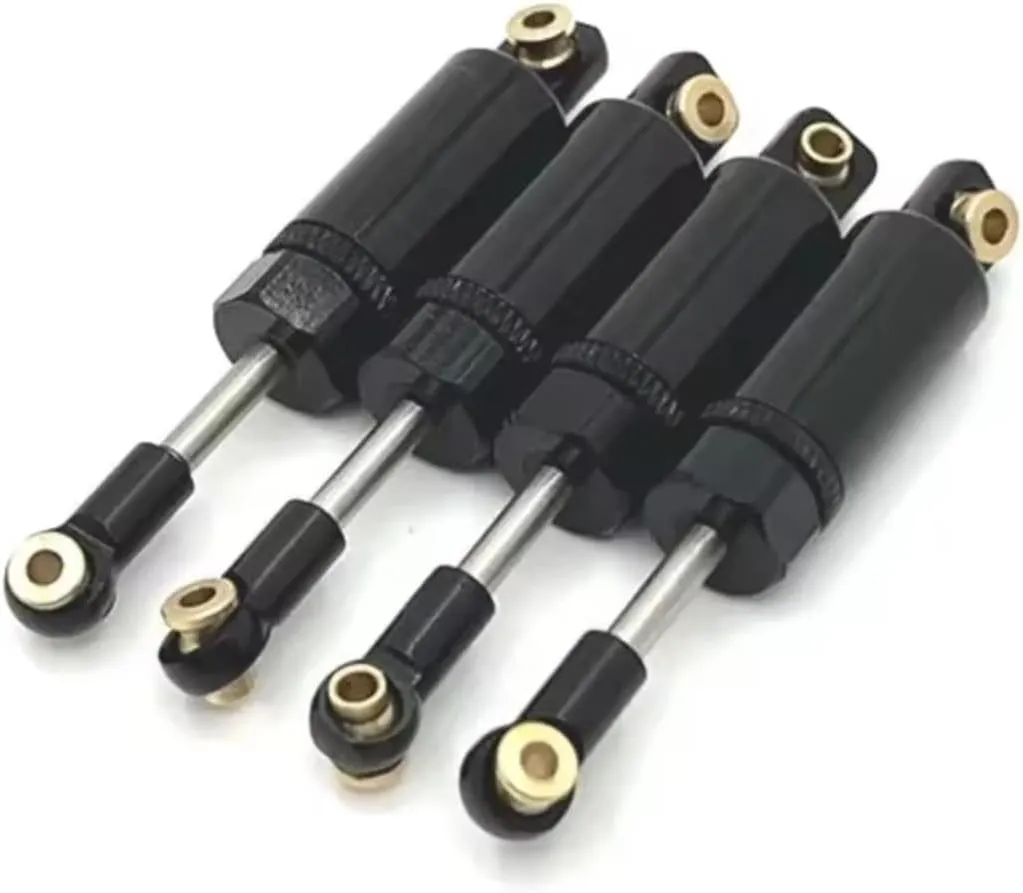 Rc Shock Absorber For MN D90 D91 D96 99S For MN82 LC79 For MN78 For WPL C14 C24 Metal Upgraded Hydraulic Shock Absorber RC Car Parts Rc Accessories Replacement(Black)