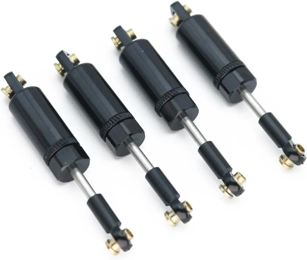Rc Shock Absorber For MN D90 D91 D96 99S For MN82 LC79 For MN78 For WPL C14 C24 Metal Upgraded Hydraulic Shock Absorber RC Car Parts Rc Accessories Replacement(Black)