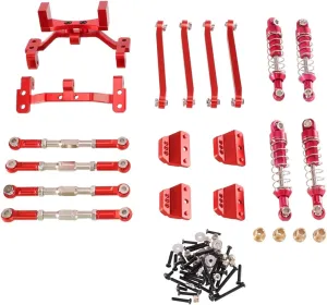 Rc Shock Absorber For MN Metal Rod Shock Absorber Set Multiple Colors Available Rc Car Off-road Vehicle Parts And Accessories Upgrade Replacement And Use(Red)