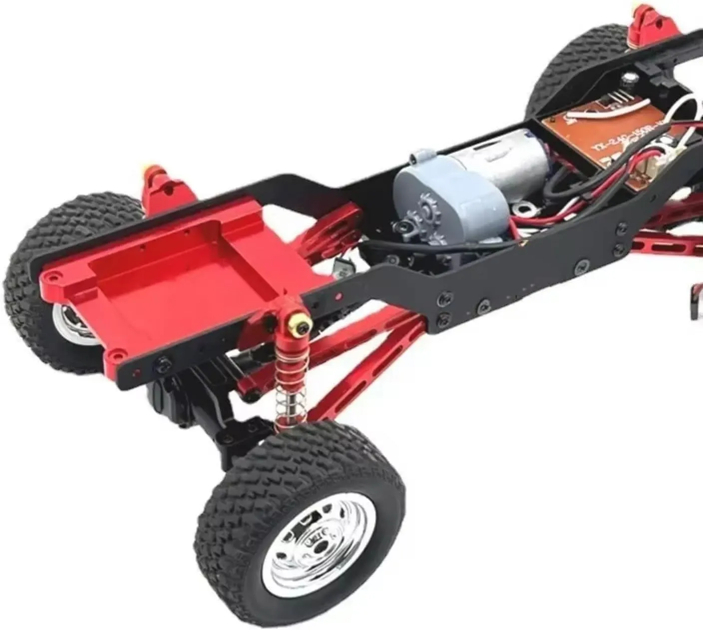 Rc Shock Absorber For MN78 For MN168 1/12 4pcs Metal Front And Rear Shock Absorber Damper RC Car Tracked Vehicle Parts And Accessories Upgrade Replacement Use(Red)
