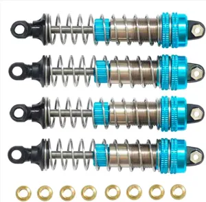 Rc Shock Absorber For XLF X03 X04 X-03 X-04 1/10 4Pcs Metal Shock Absorbers Damper Blue RC Car Truck Upgrade Parts And Accessories Upgrade Replacement Use
