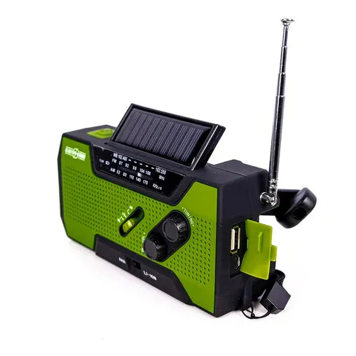 Ready Hour 4-in-1 Emergency Solar Flashlight & AM/FM/Weather Radio w/ Hand Crank