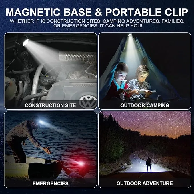 Rechargeable EDC Flashlight, 1200 Lumens Compact Pocket Clip Light | Dual Light Sources, USB C Charging, Magnetic Base | Ideal for Emergency.