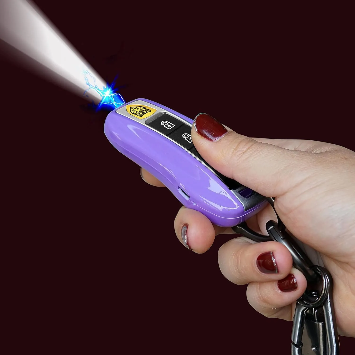 Rechargeable Stun Guns Self-Defense with LED Flashlight,Rechargeable Stun Gun for Woman