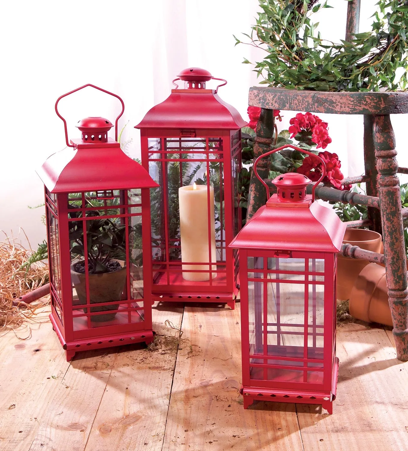 Red Lantern - Set of (3)