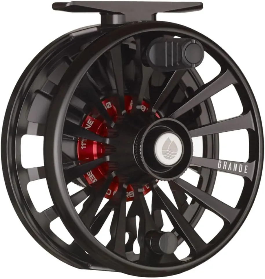 Redington Grande Fly Fishing Reel, Heavyweight Big Game Fly Reels, Freshwater and Saltwater, Super-Torque Drag System, Black, 7/8/9