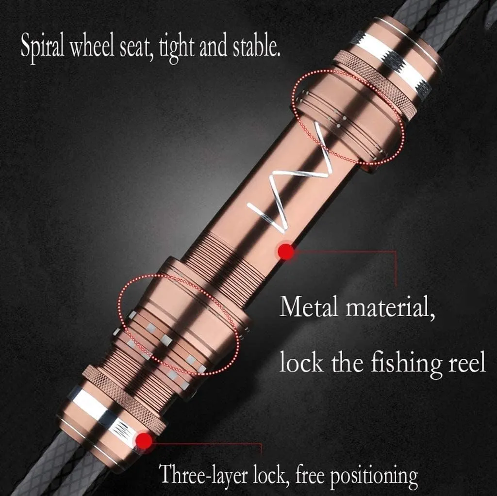 REMYS Telescopic Carbon Fishing Rod Kit, 4.5 Meters, Casting, Heavy Power, 20 lb Line, Fishing Rod Combo