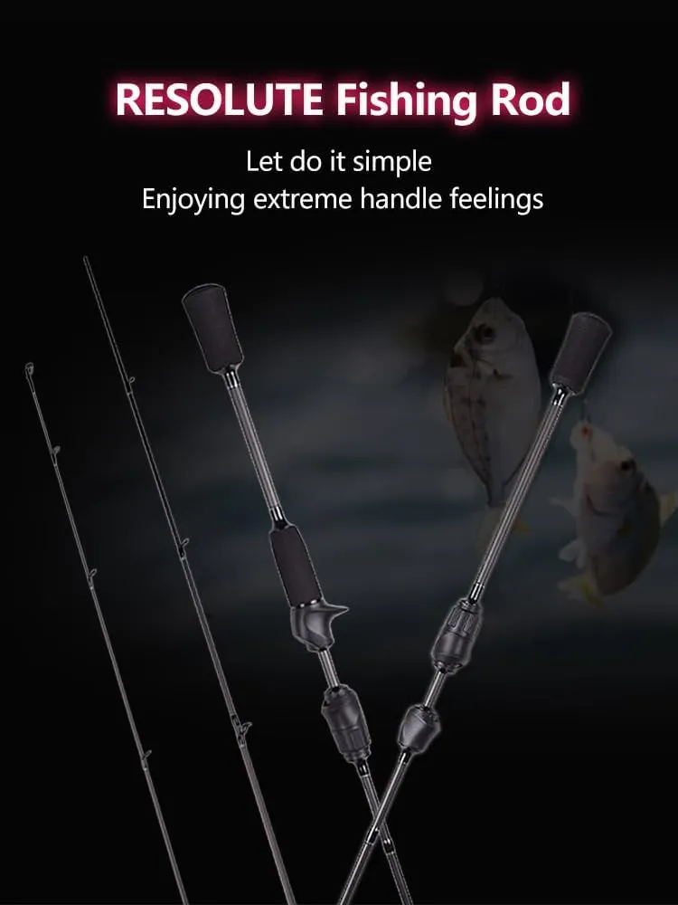 Resolute Ultralight Bass Fishing Rod with 1.8m 1.98m 2.08m Lure 0.8-7g/1-10g High Carbon UL Trout Spinning Casting Rod