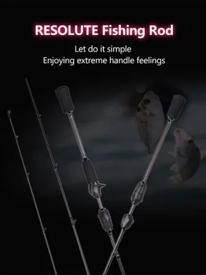 Resolute Ultralight Bass Fishing Rod with 1.8m 1.98m 2.08m Lure 0.8-7g/1-10g High Carbon UL Trout Spinning Casting Rod