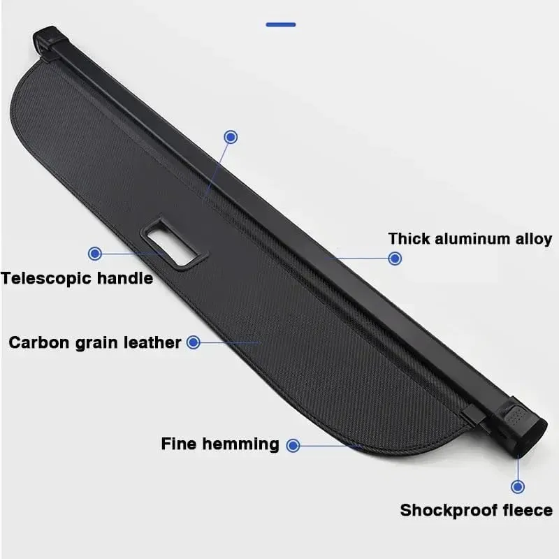Retractable Cargo Cover Compatible with Subaru Outback 2015-2019 Power Rear Gate Shield Security Shade Privacy Screen Tonneau Luggage Cargo Trunk Organizers (Carbon Fiber Texture)
