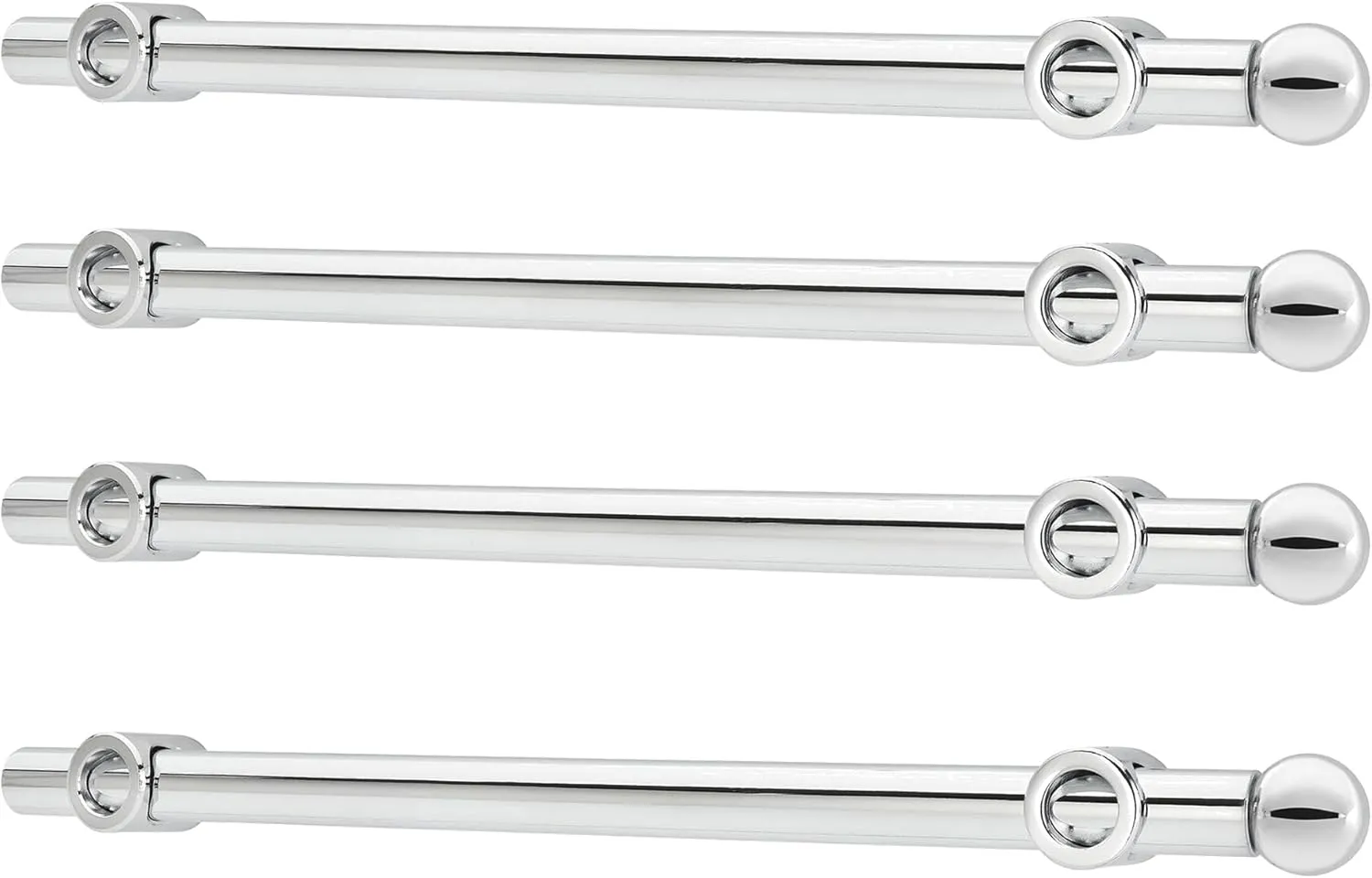 Rev-A-Shelf 14" Pull Out Valet Rod, Extendable Sliding Clothes Storage Hanging Rack with Mounting Hardware, Chrome, CVR-14-CR (4 Pack)