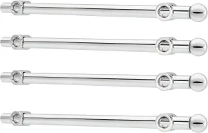 Rev-A-Shelf 14" Pull Out Valet Rod, Extendable Sliding Clothes Storage Hanging Rack with Mounting Hardware, Chrome, CVR-14-CR (4 Pack)