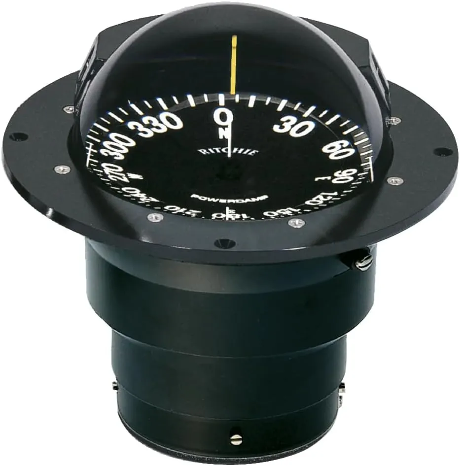 Ritchie FB-500 Globemaster Compass - Flush Mount - Black - 12V - 5 Degree Card