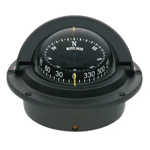Ritchie Flush Mount Voyager F-83 Compass (Black Housing/Black Card)