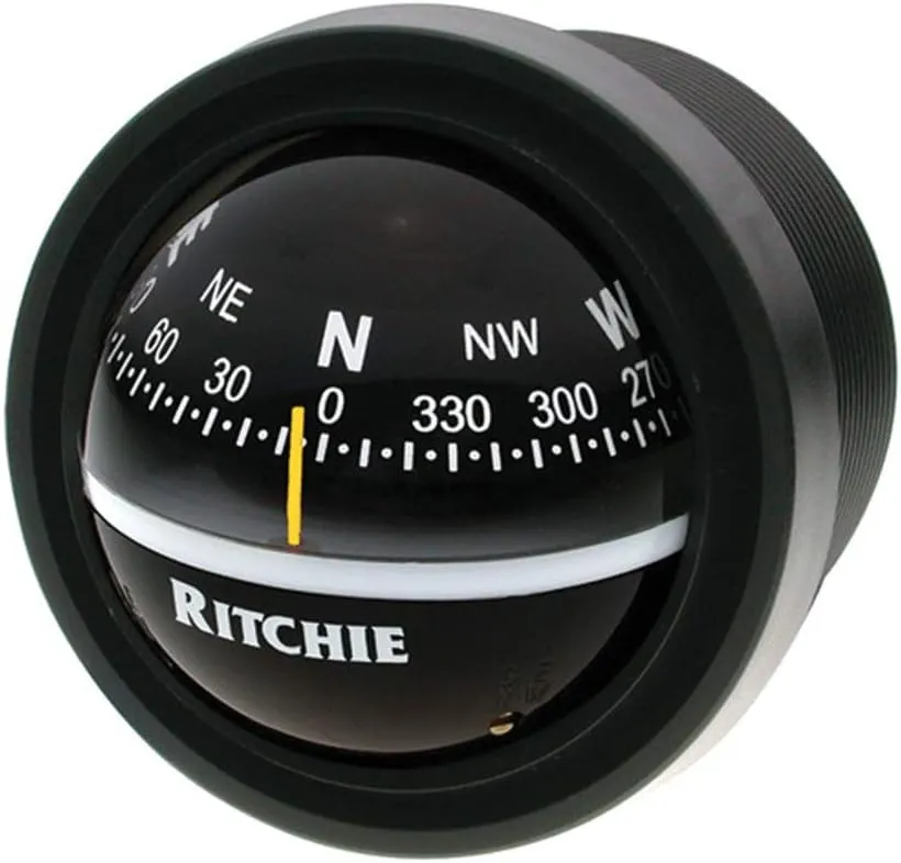 Ritchie Navigation V-57.2 Explorer Compass - Dash Mount, Black with Black Dial, one Size