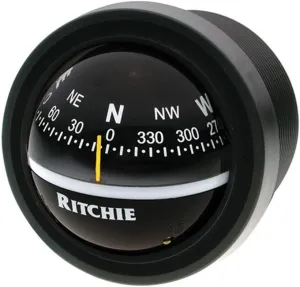 Ritchie Navigation V-57.2 Explorer Compass - Dash Mount, Black with Black Dial, one Size