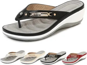 RJDJ Women's Arch Support Soft Cushion Flip Flops Thong Sandals Slippers Beach Slipper