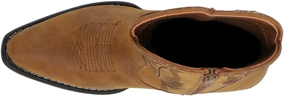 ROPER Womens Shay Round Toe Casual Boots Ankle Low Heel 1-2" - Brown