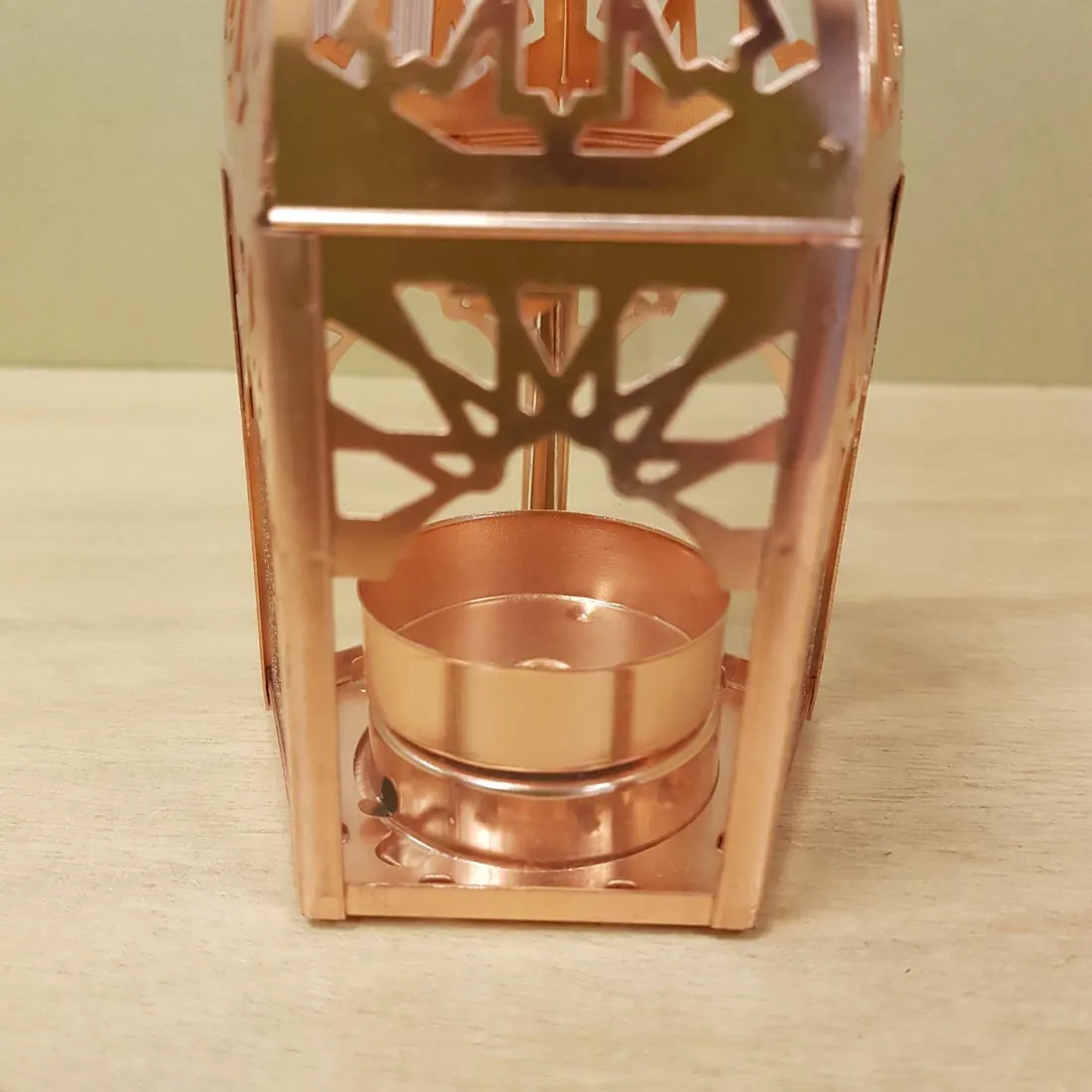 Rose Gold Mini Lantern Moroccan Inspired  (approx. 7x15cm)