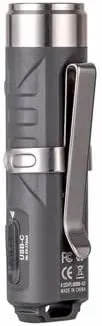 RovyVon Aurora A1 Keychain Flashlights, USB-C Rechargeable Max 650 High Lumens Super Bright with EDC Small Size, 5 Mode Easy Use with Clip,Waterproof,Perfect for Camping Emergencies Gift(Gray)