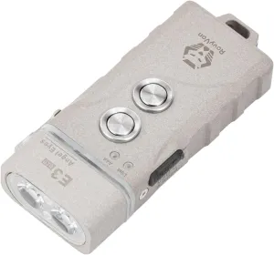 RovyVon E3 Plus Marble Keychain Flashlight - 700 Lumen Dual Power Rechargeable with Lockout Mode, Waterproof for Everyday Carry, Camping, Hiking, Emergency