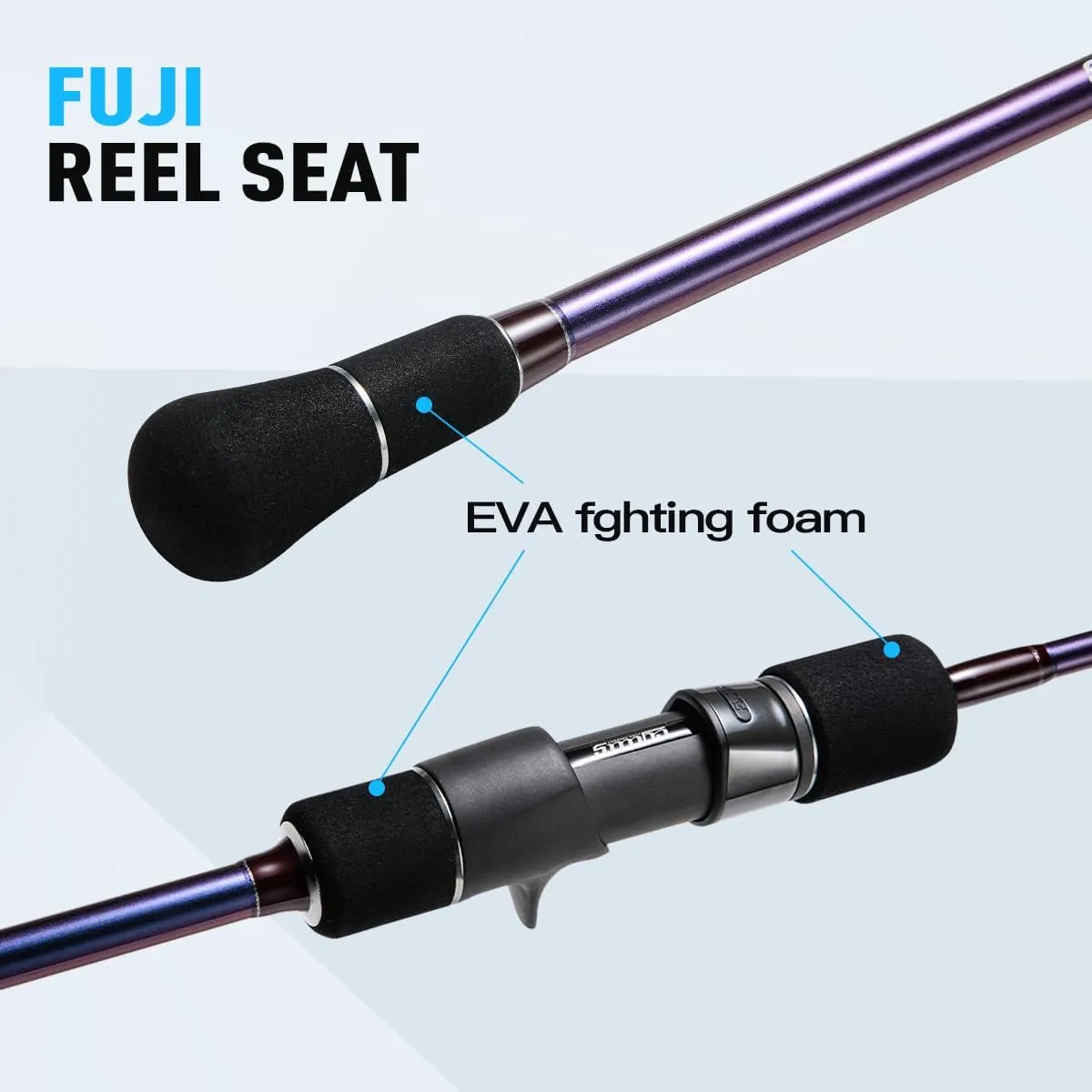 Saltwater Fishing Rod - 2-Piece Slow Jigging Rod with Fuji Guides & Toray Carbon Fiber, Spinning/Casting Reel Compatible for Offshore & Deep Sea Fishing