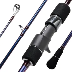 Saltwater Fishing Rod - 2-Piece Slow Jigging Rod with Fuji Guides & Toray Carbon Fiber, Spinning/Casting Reel Compatible for Offshore & Deep Sea Fishing