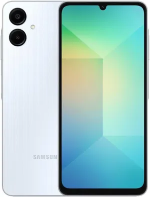 SAMSUNG Galaxy A06 4G LTE (128GB   4GB) Latin Version SM-A065M/DS (Tmobile Metro Mint & Global) 6.7" Dual Sim 50MP Dual Cam   (Wall 25W Dual Port Bundle) (Light Blue SM-A065M/DS Model)
