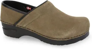 Sanita Schuyler Clogs for Women - Suede, Arch Support, Closed-Back, APMA-Approved Slip-On Shoes