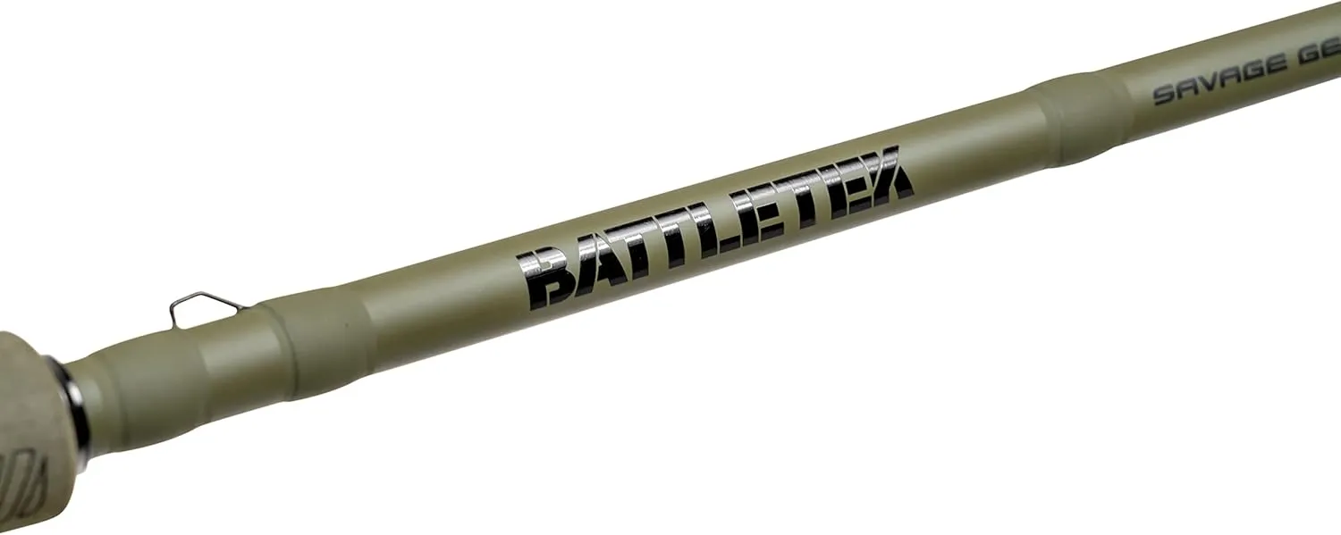 Savage Gear 7' Battletek Walleye Spinning Rod, 1 Piece Fishing Rod with Hook Keeper, Medium Light Power, 4-8 lb Line Rating, 1/16-3/8 oz Lure Rating