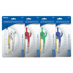 Scale-Arm Compass w/ #2 Wood Pencil & 6" Protractor Set
