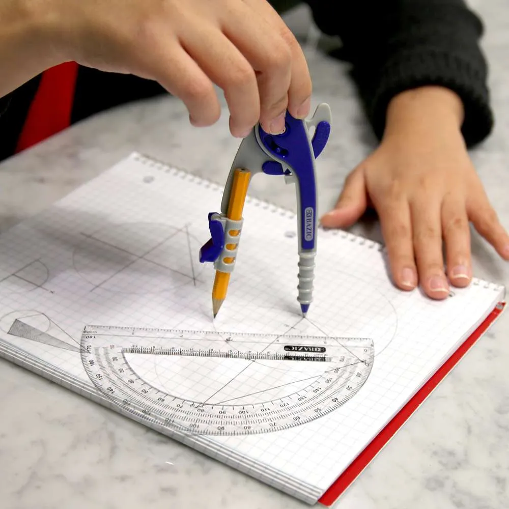 Scale-Arm Compass w/ #2 Wood Pencil & 6" Protractor Set