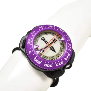 Scuba-Choice Diving Compass, Aluminum Frame Bungee Mount Deluxe, Purple – Top & Side Reading, 80m Depth, Large Ratcheting Bezel, Portable Outdoor Navigation for Scuba Diving, Freediving & Snorkeling
